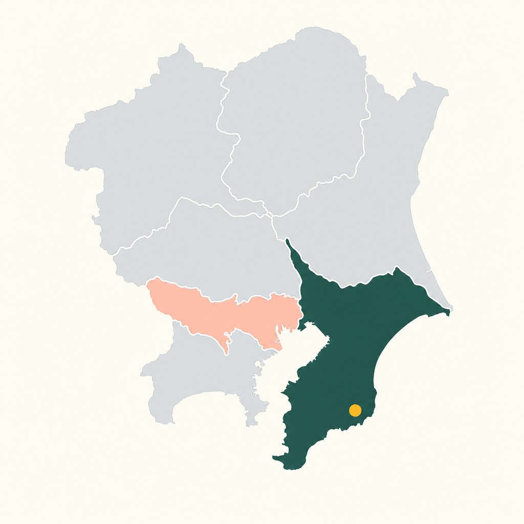 HOPEs対応エリア（関東地図）